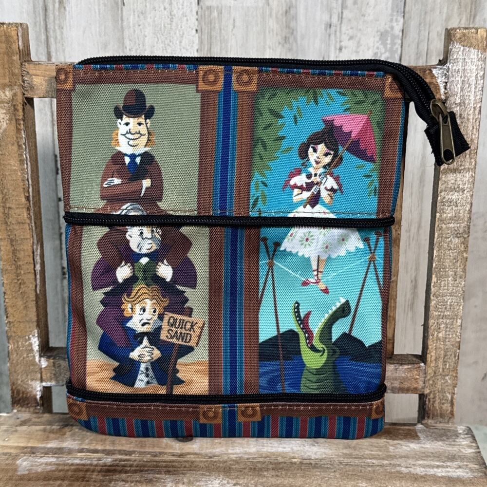 Disney Parks Haunted Mansion Stretching Room Portraits Expandable Zip Bag - NWOT